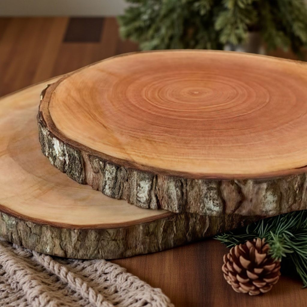 Natural Wood Slice Tatakan Dekorasi Multifungsi