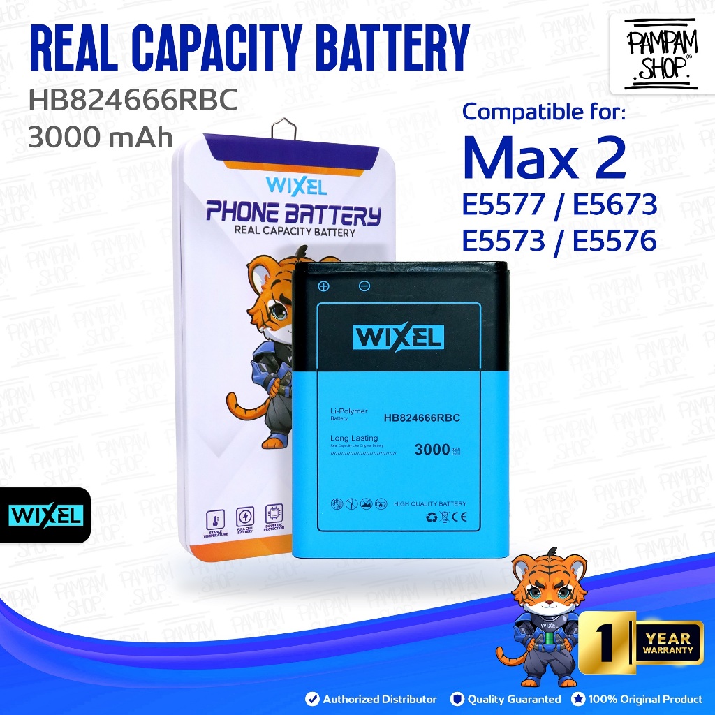 WIXEL Baterai HB824666RBC Modem Wifi Bolt Max 2 E5577 E5673 E5573 E5576 Max2 Huawei Double Power Rea
