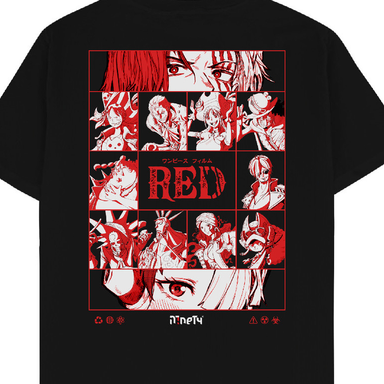 T-SHIRT One Piece RED T-Shirt - Kaos Anime & Manga One Piece