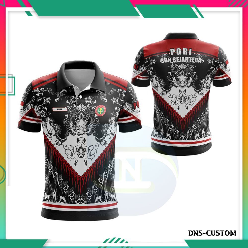 Baju Kaos PGRI Pria Baju Kaos Olahraga Jersey PGRI Pria / Kaos Polo PGRI Pria Terbaru 2025