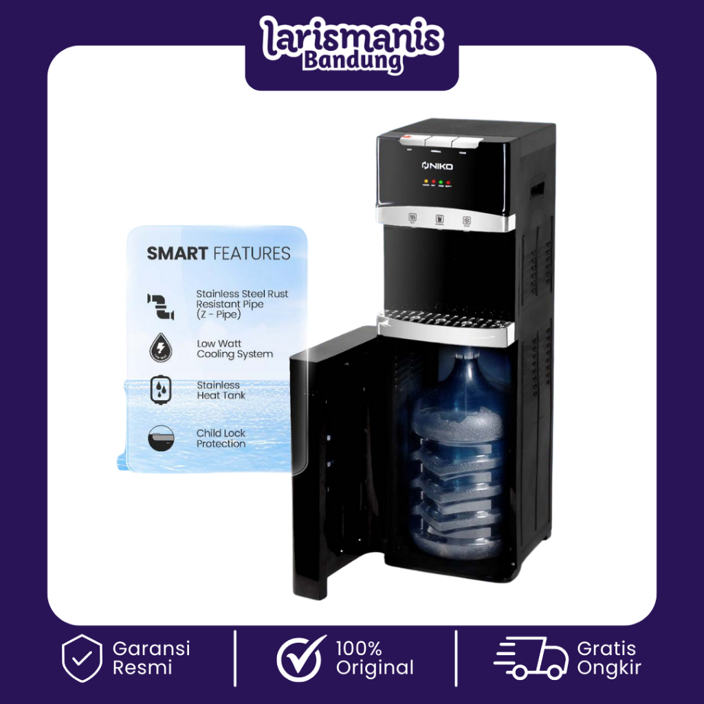 NIKO Dispenser Galon Bawah Takara TB-3BK Luxury Water Dispenser Hot Normal & Cold