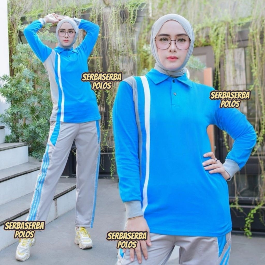 baju olahraga 1 set training / setelan baju olahraga wanita / seragam olahraga guru