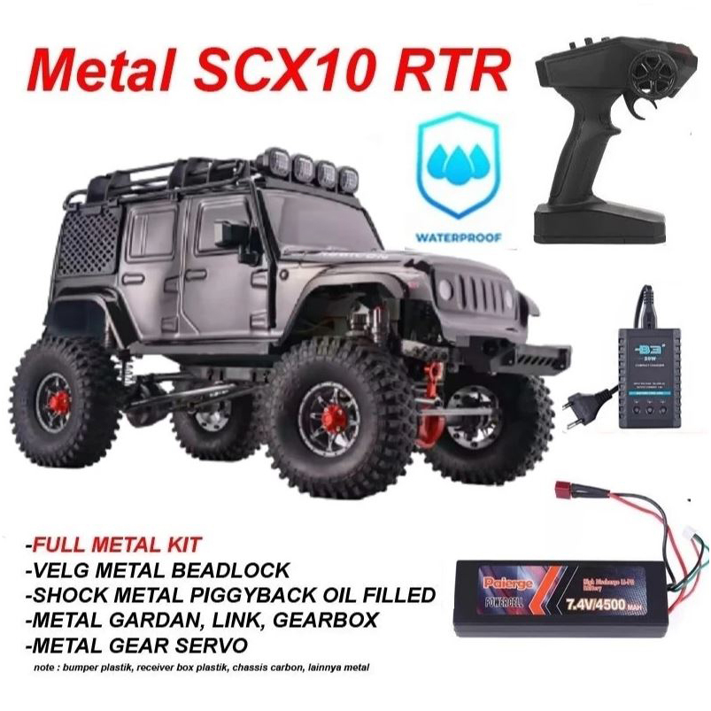 RBR/C SCX10 Rubicon RTR Carbon Frame Full Metal Kit Adventure rc car