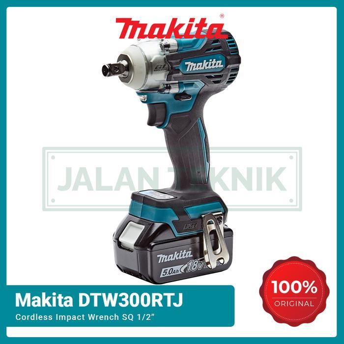 Pembuka Baut Baterai Makita DTW300RTJ Cordless Impact Wrench DTW 300 RTJ