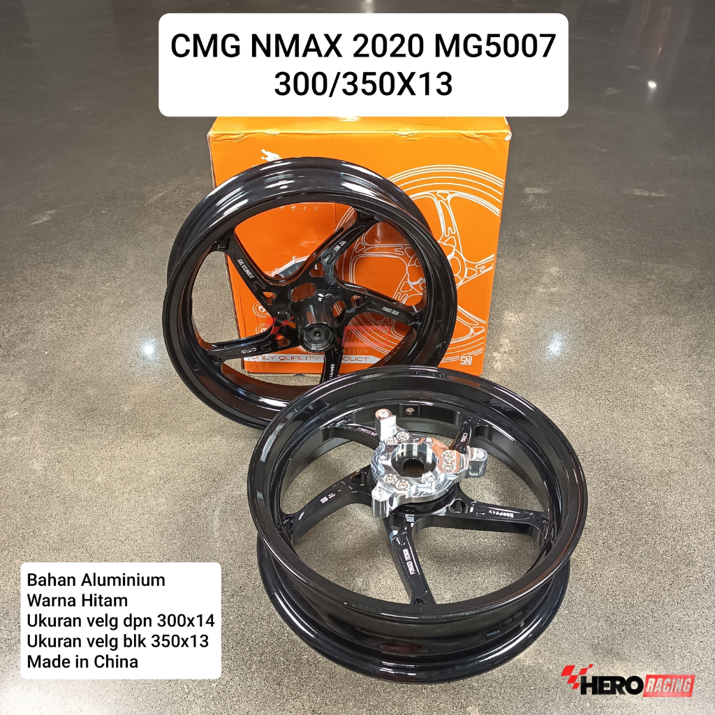 CMG VELG MOTOR YAMAHA NMAX 2020 MG5007 300/350 RING 13 PELEG TITAN; SILVER; MERAH; UNGU; HITAM CNC