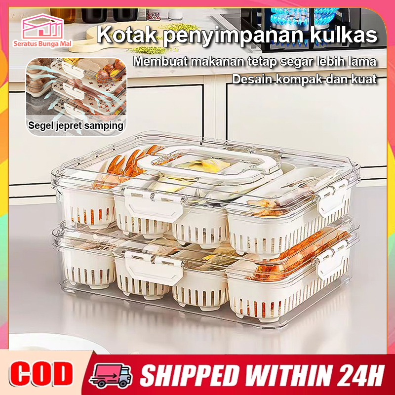 [Seratus Bunga Mal]Kotak Penyimpanan Telur - Kotak Penyimpanan Buah - Kotak Penyimpanan Sayuran - Ko