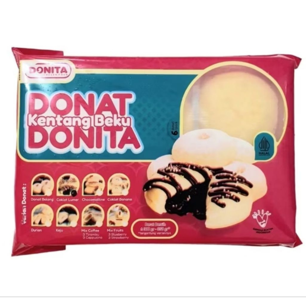 Donita Donat Kentang Beku isi Cokelat 350g