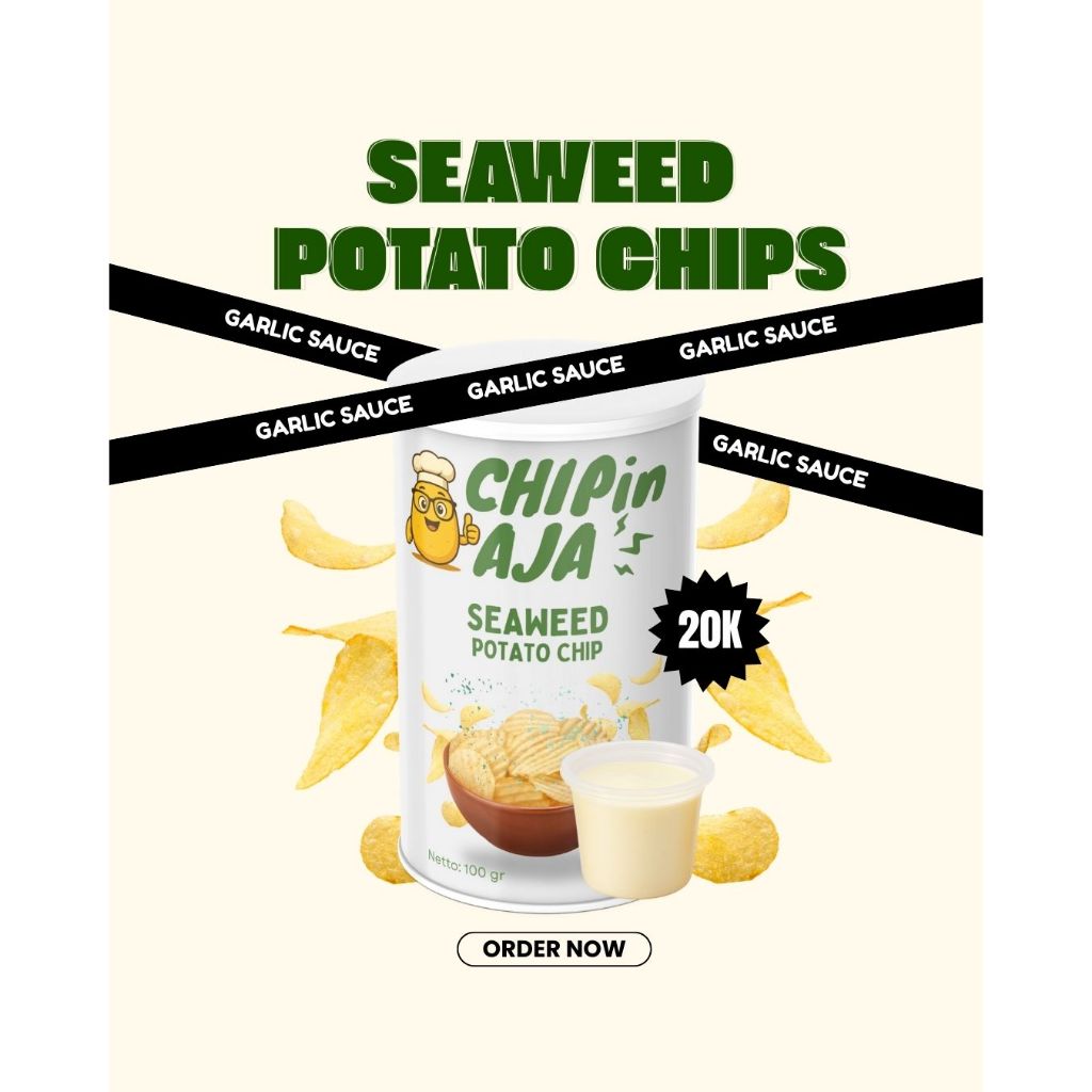 

[CHIPin AJA] Keripik Kentang 100gr - Garlic Sauce