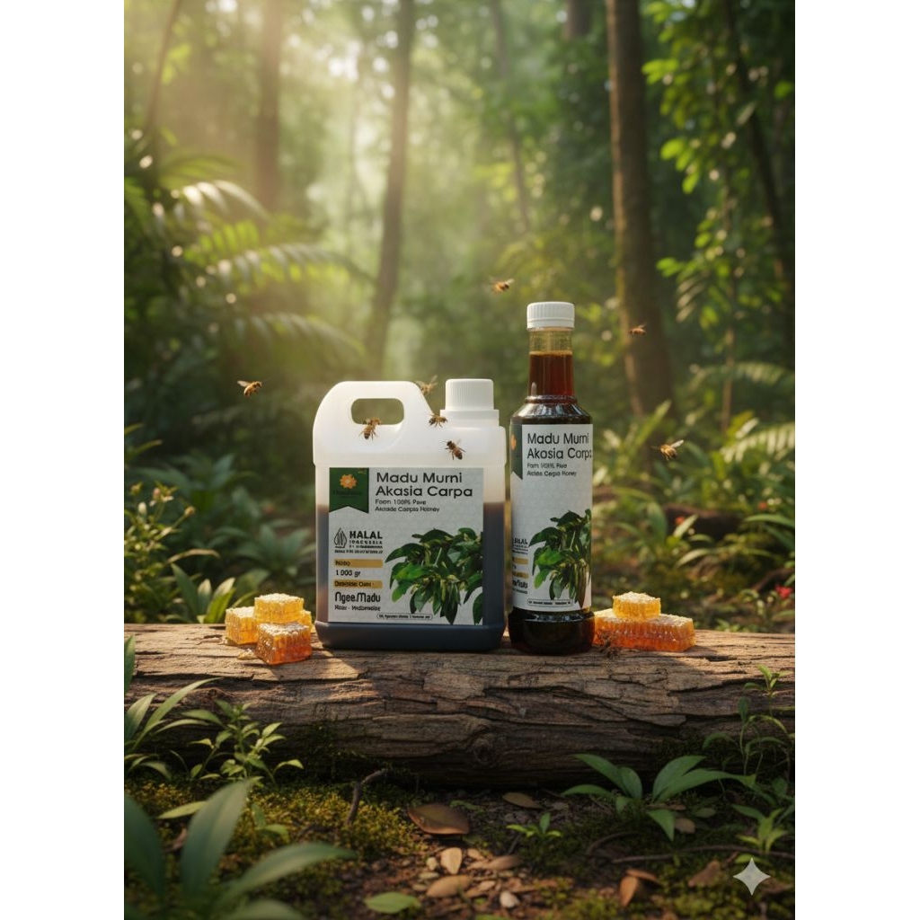 

500gram Madu Murni Akasia Carpa, Bersertifikat dinkes dan Halal