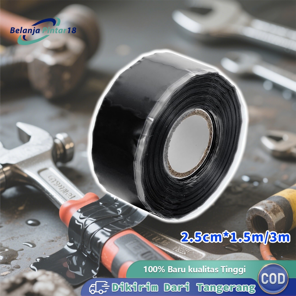 1.5m 3m Lakban Isolasi Pipa Lakban Penambal Anti Bocor Anti Kebocoran Super Kuat Tape