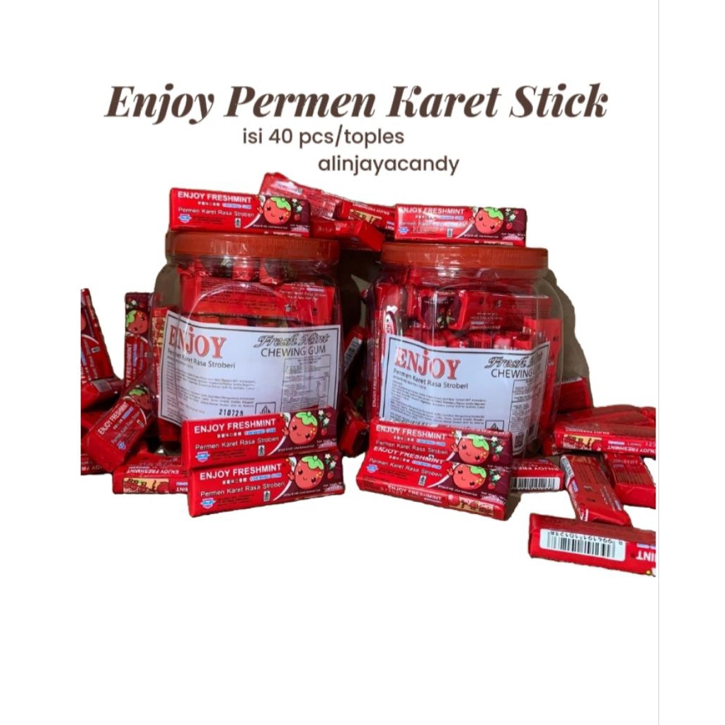 

Enjoy Permen Karet Stick Aneka Rasa isi 40 pcs/toples
