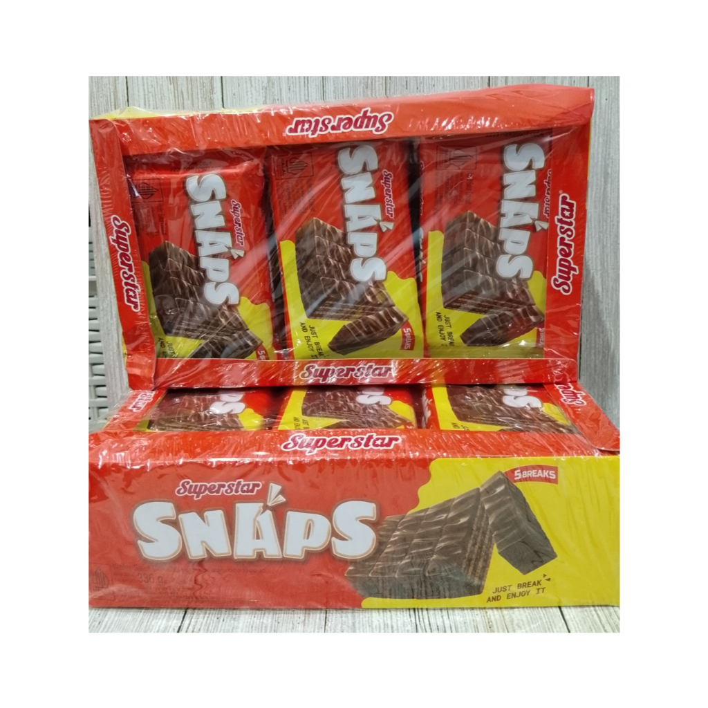 

Superstar Snaps Wafer Cokelat Isi 12/Pack - Wafer Coklat Snaps