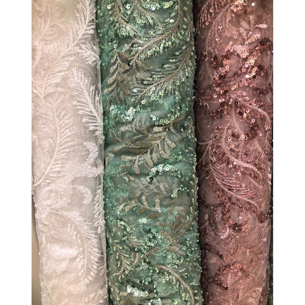 tulle bordir payet
