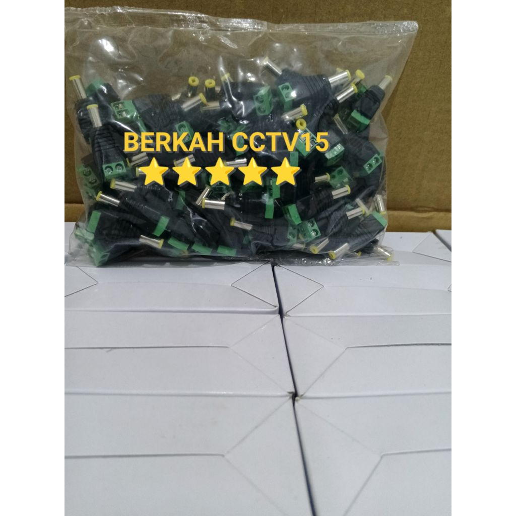 Jack DC Jek DC Konektor DC Adaptor CCTV Male Konektor Cowo Male 100Pcs