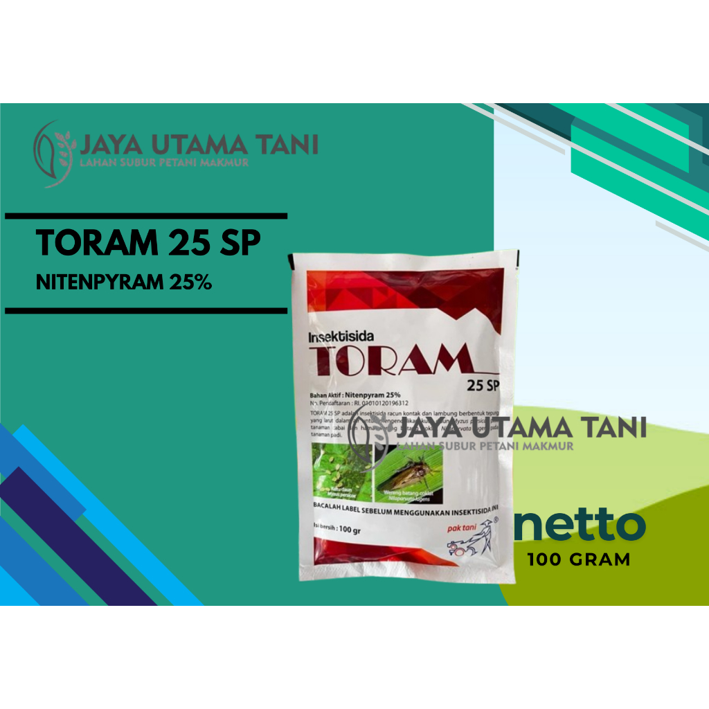 Insektisida TORAM 25 SP 100GR, Bahan Aktif: Nitenpyram 25%