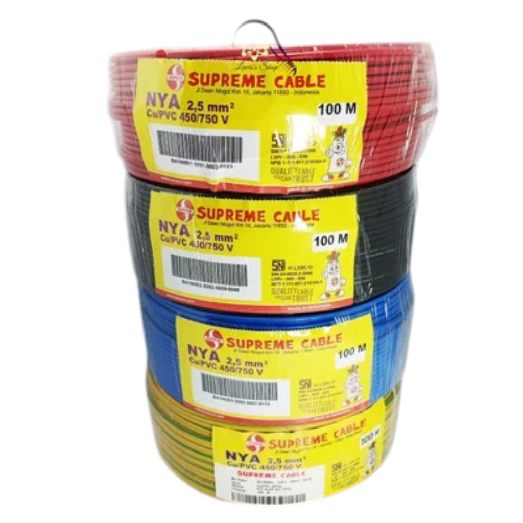KABEL SUPREME NYA 2.5MM @100METER NYA SUPREME KABEL TUNGGAL NYA 1x2.5MM
