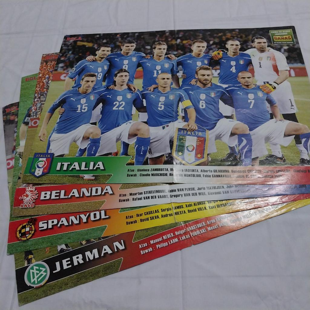 Sepaket Poster Copotan dari Bola Edisi Poster Edisi Timnas Piala Dunia