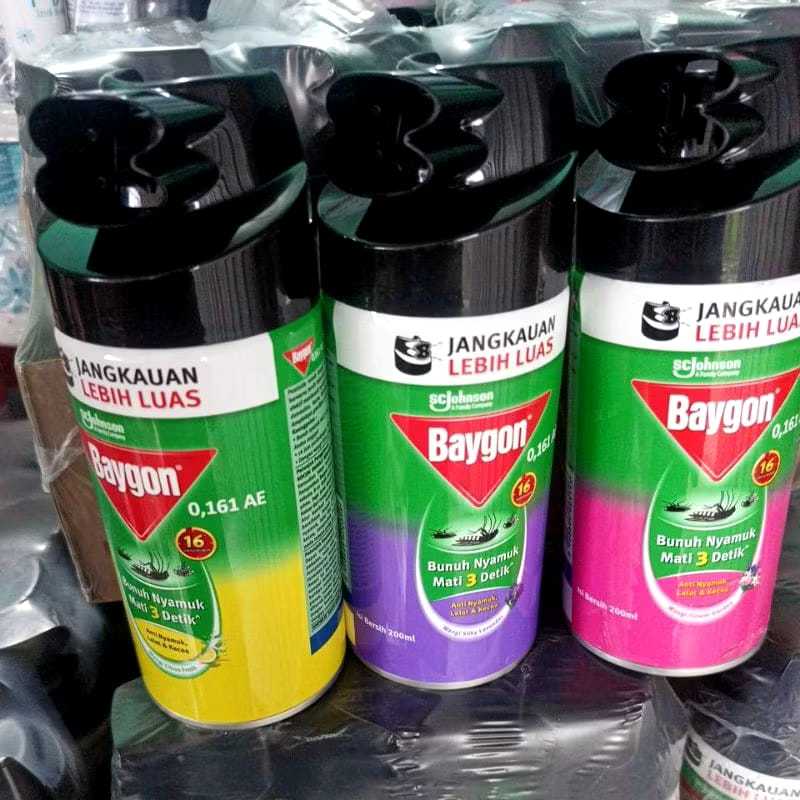 (3PCS) Baygon 200 ml / Baygon semprot 200 ml / Baygon spray 200ml / Baygon / Obat nyamuk baygon