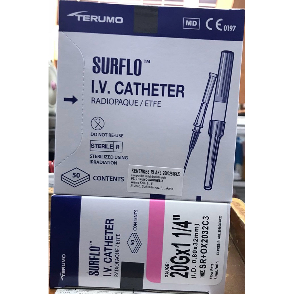 I.V Catheter Surflo 20G Terumo perbox