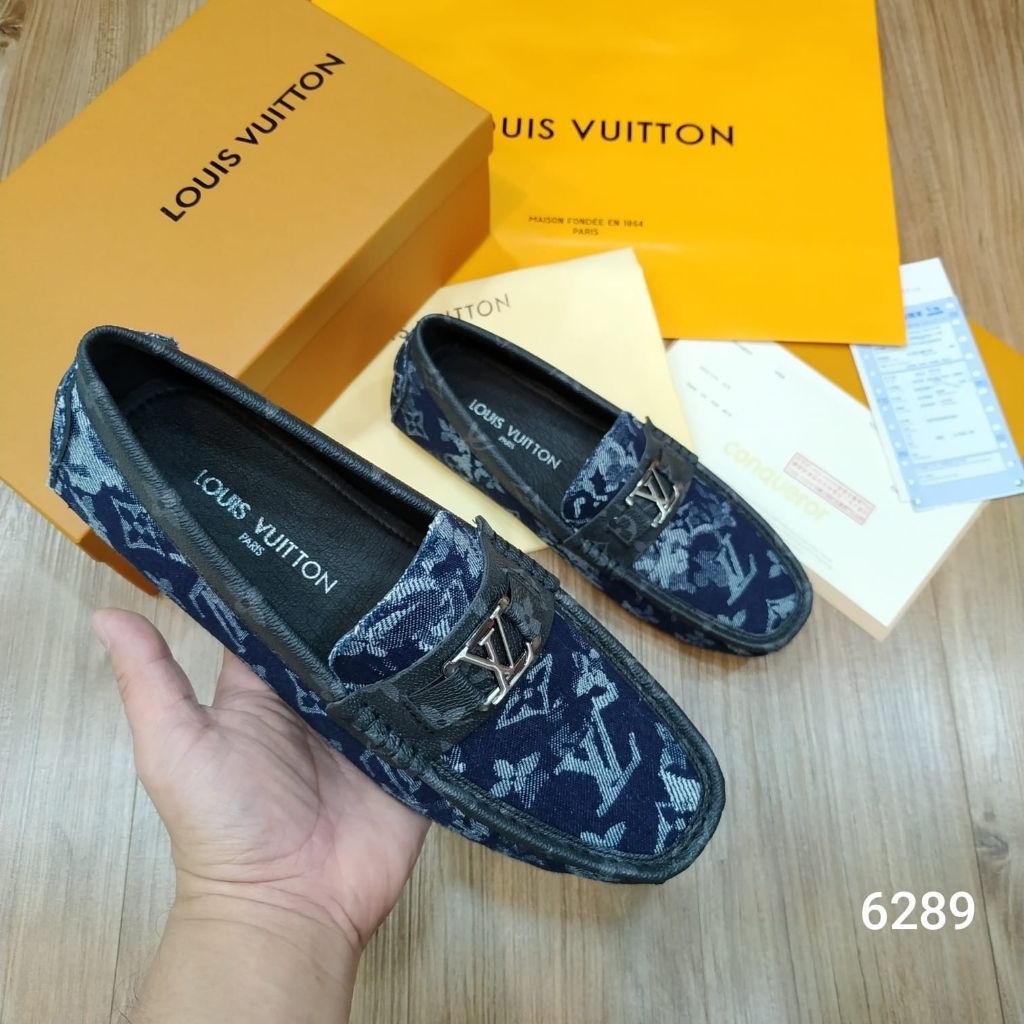 sepatu kerja pria kulit LV