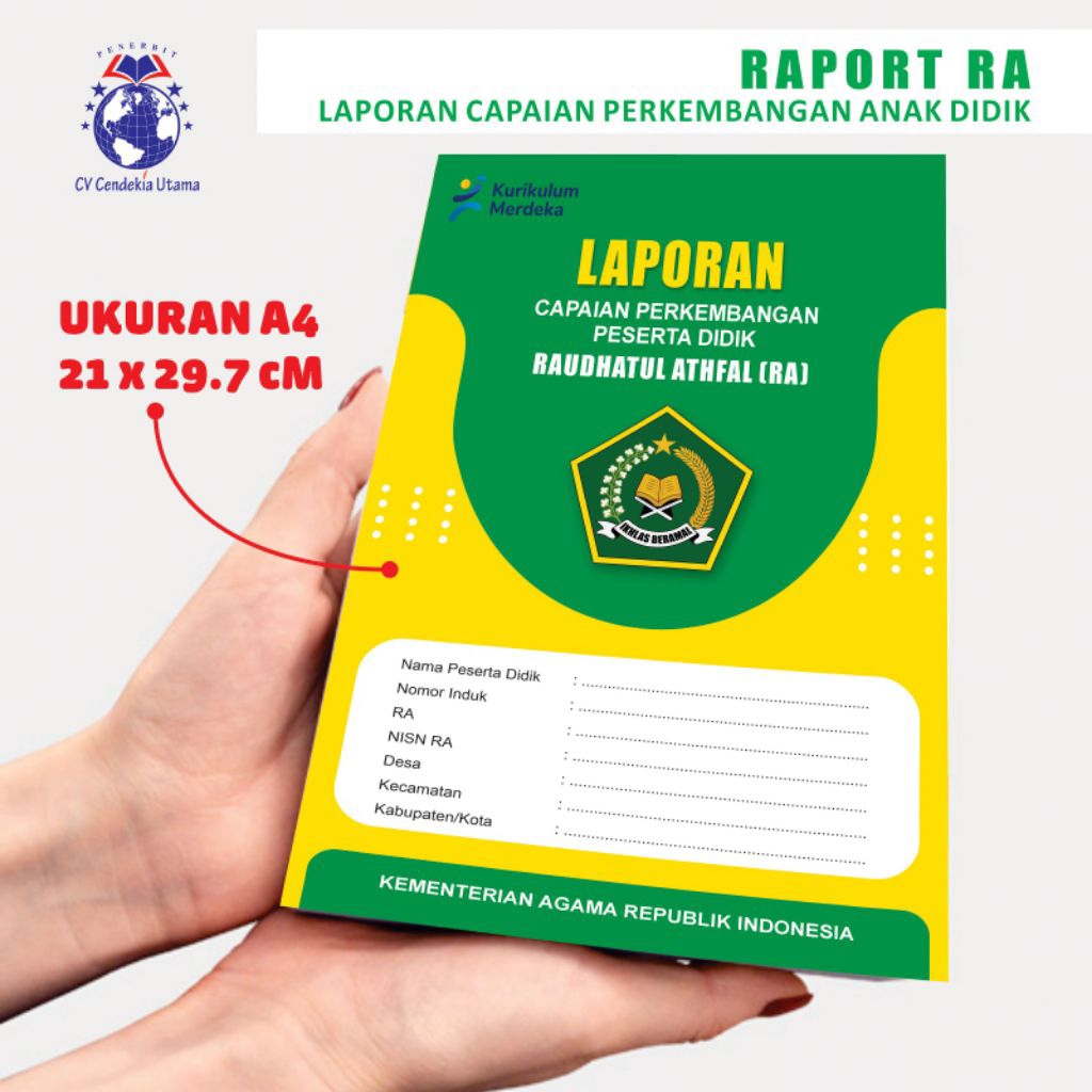 RAPORT RA kurikulum merdeka kelompok A dan B (Best Seller)