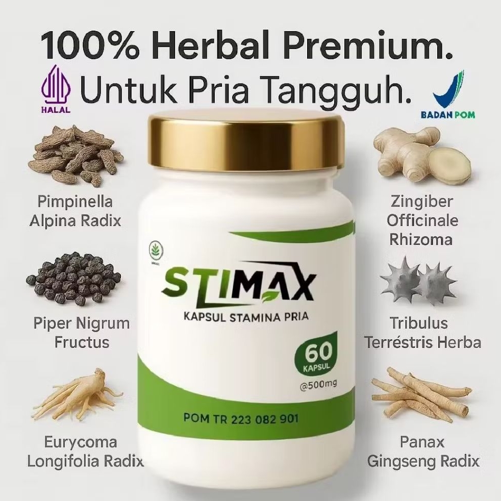 Stimax 100% Original Asli Obat Kuat Pria Dewasa Suplemen Herbal Imunitas Dan Stamina Manjur