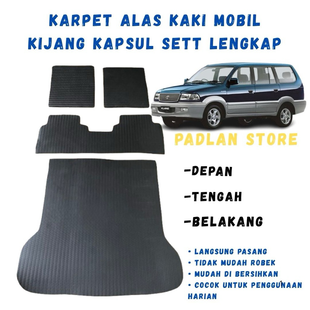 Karpet Mobil Alas Kaki Mobil Kijang Kapsul Sett Lengkap Depan Tengah Belakang Karpet Berkualitas