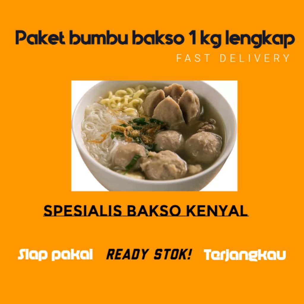 

paket bumbu bakso 1 kg lengkap spesial kenyal ready stok terjangkau