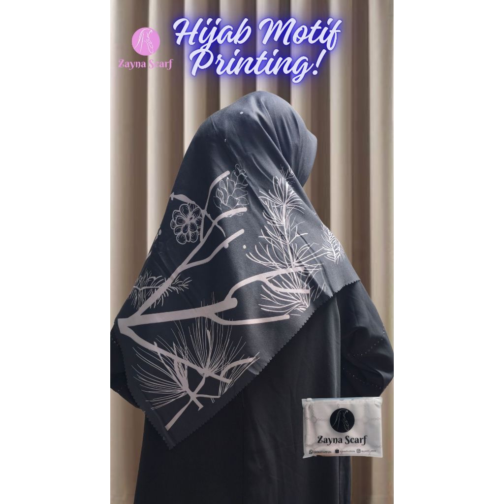 HIJAB MOTIF PRINTING SUBLIM VOAL (Packaging Pouch)