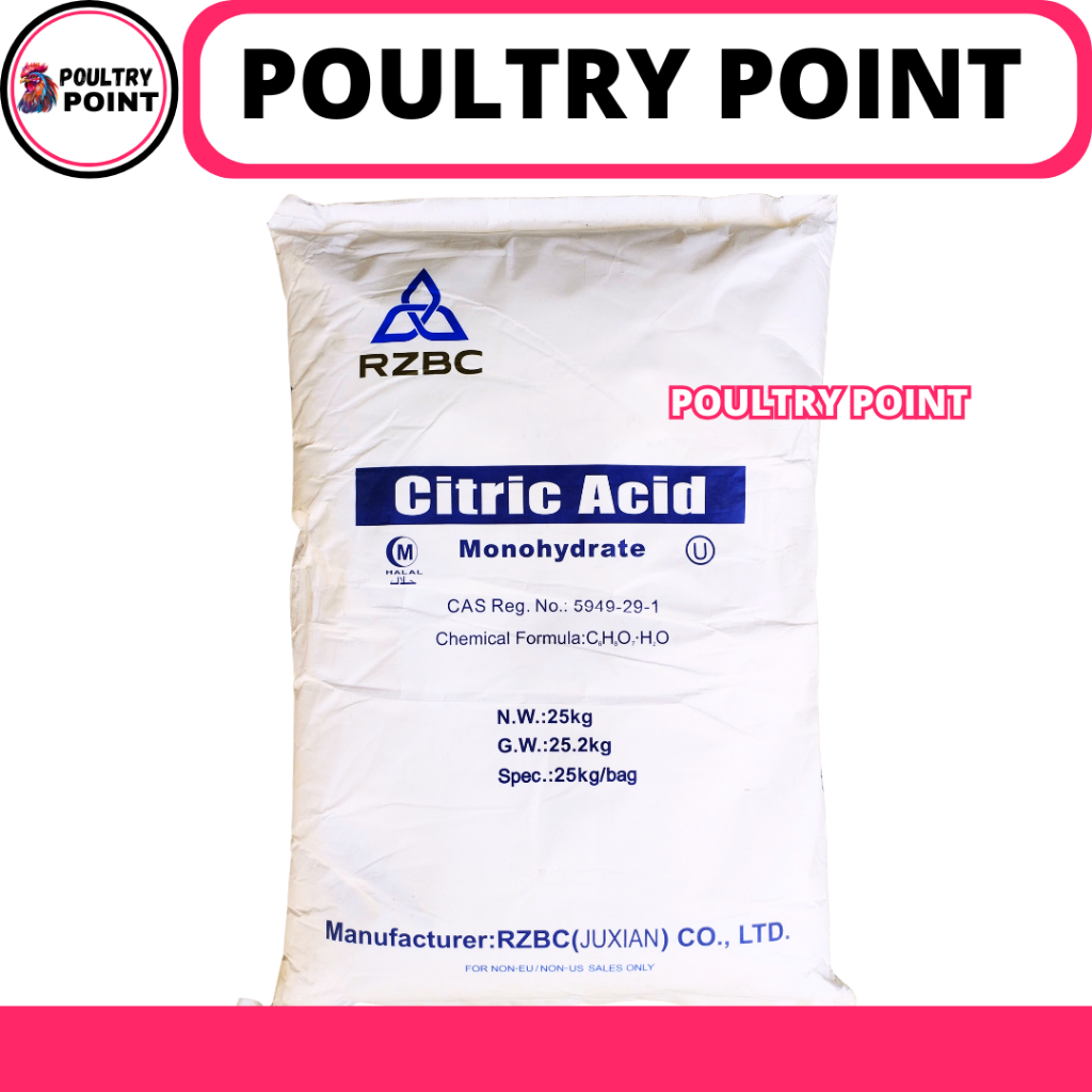 CITRIC ACID 25 KG MONOHYDRATE RZBC - FOOD GRADE - Sitrun Citrun Makanan Asam Sitrat Citric Acid