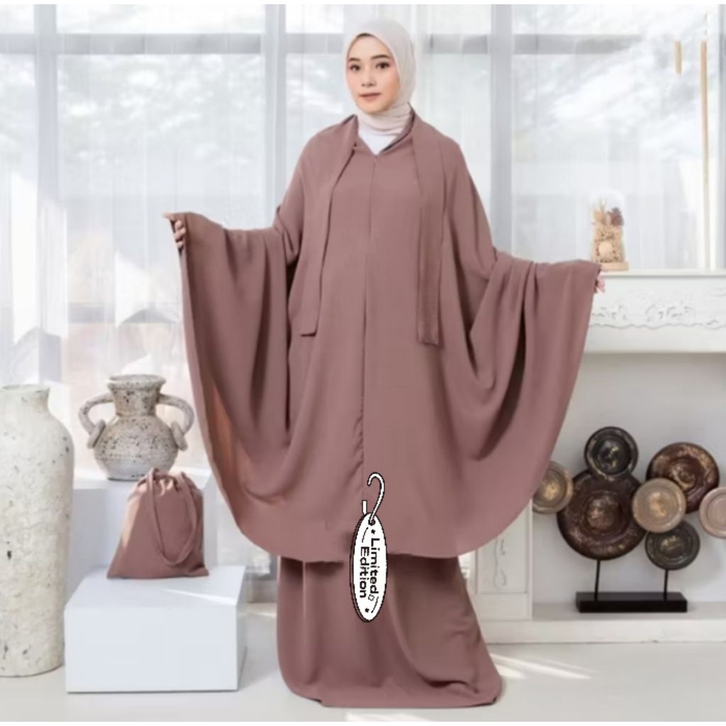 Mukenah dewasa jumbo/mukena syar'i kringkel aiflow