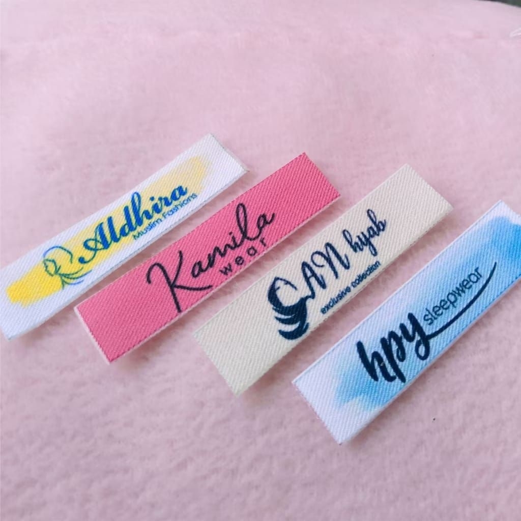 Label Baju / Label Hijab / Label Woven Damask Subtitute 100pcs