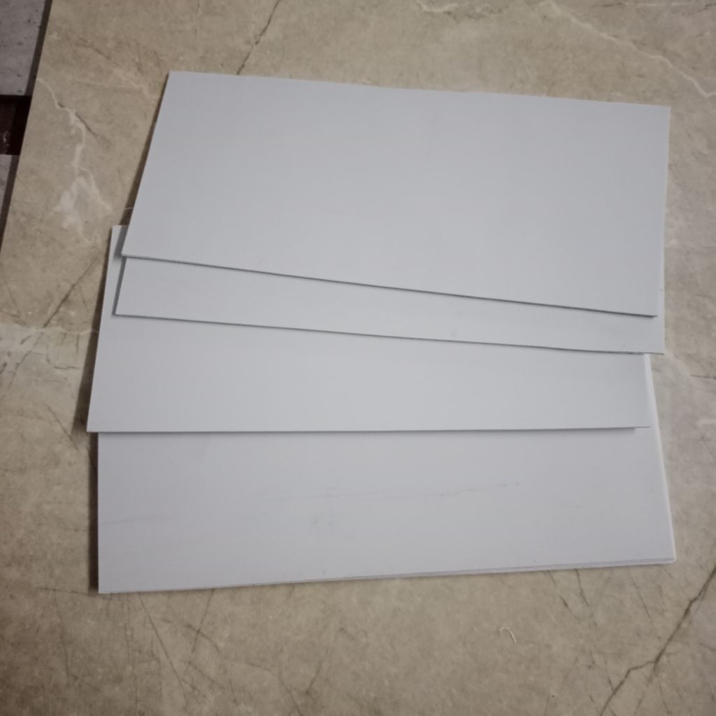 PVC paralon lembaran putih 8cmx21cmx1,7mm