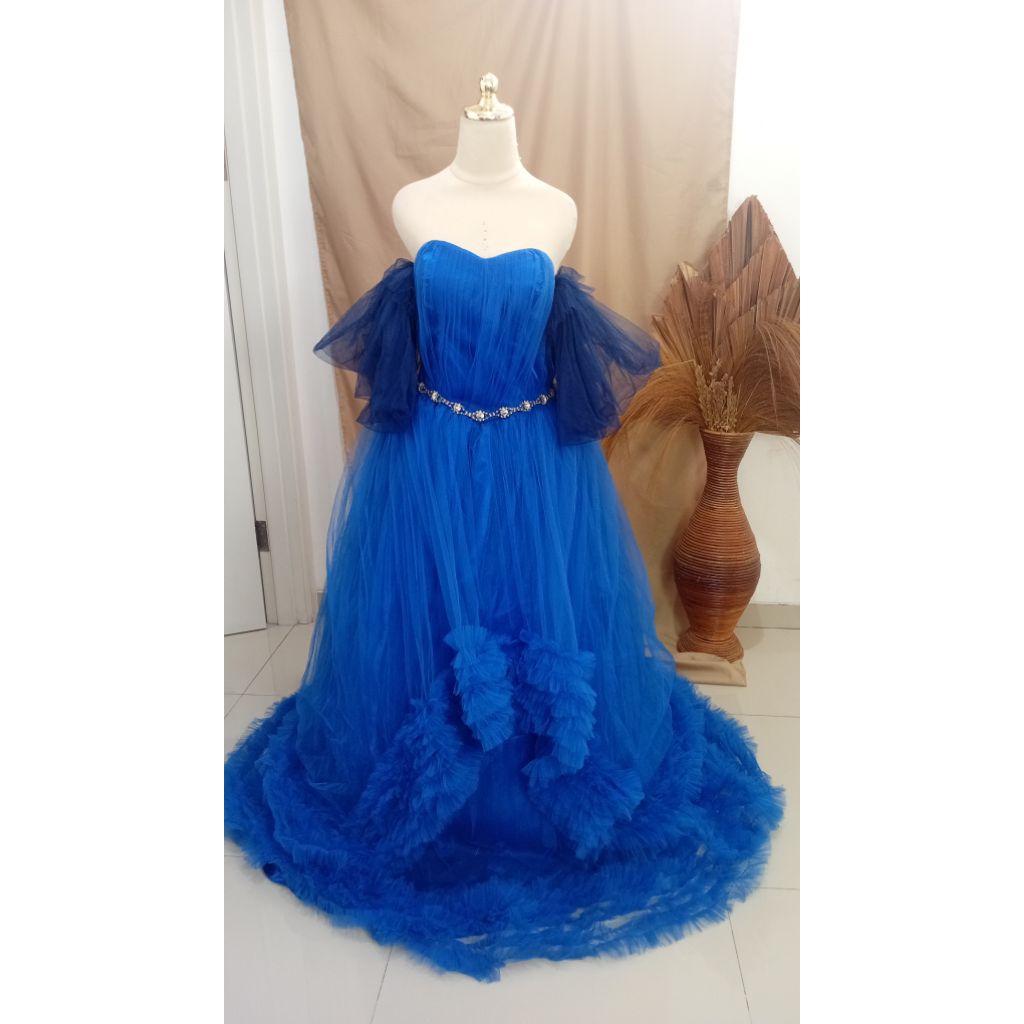 sewa gaun navy- sewa gaun pesta- sewa gaun mermaid