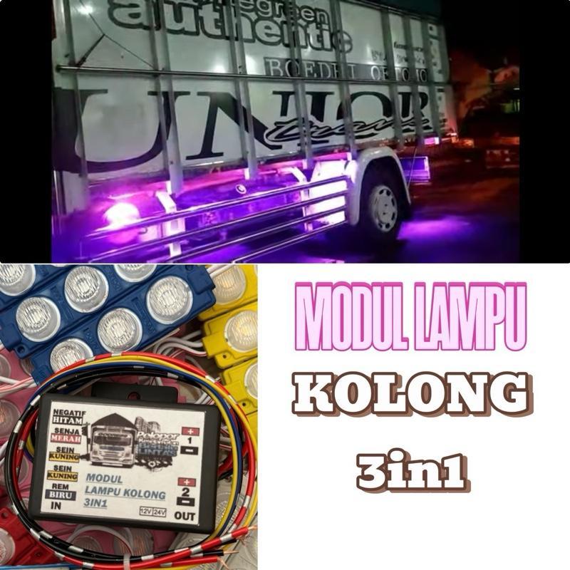 Modul Lampu Kolong 3in1 untuk Mobil dengan Kabel Sein Rem Senja