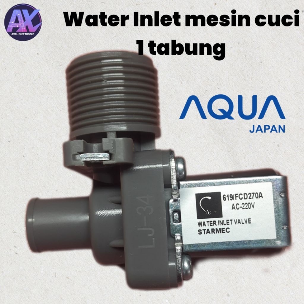 Selenoid mesin cuci Aqua waterl inlet valve mesin cuci 1 tabung otomatis