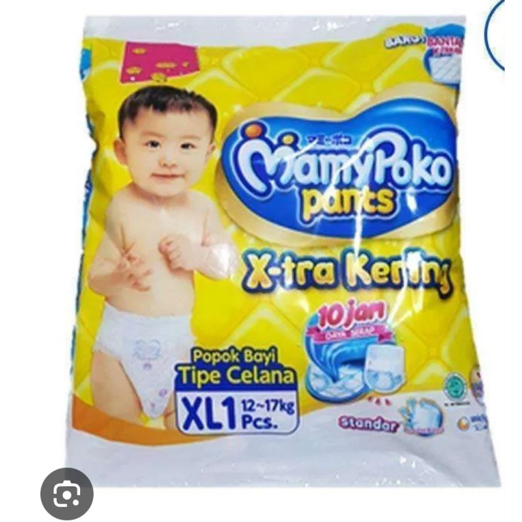 Pampers Mamypoko rentengan Ukuran XL