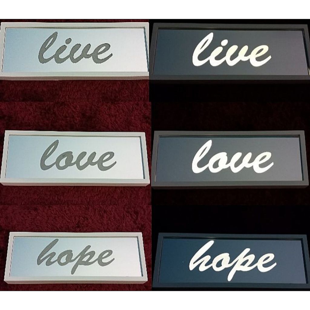 ACE HARDWARE LED DECORATIVE PAJANGAN DINDING RUMAH LIVE / LOVE / HOPE