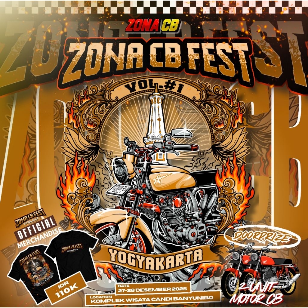 KAOS ZONA CB FESTIVAL VOL 1 2025 ORIGINAL / KAOS ZONACB FEST / KAOS ANAK DAN DEWASA UNISEX / ZONA CB