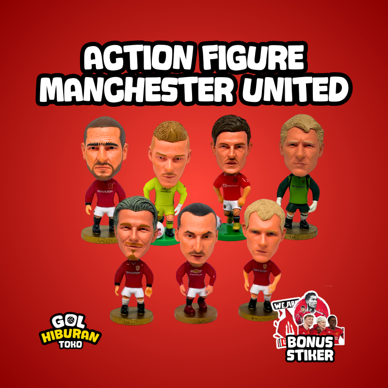 Action Figure Pemain Bola Soccerwe Manchester United Beckham Bruno Fernandes Maguire Giggs Cantona R