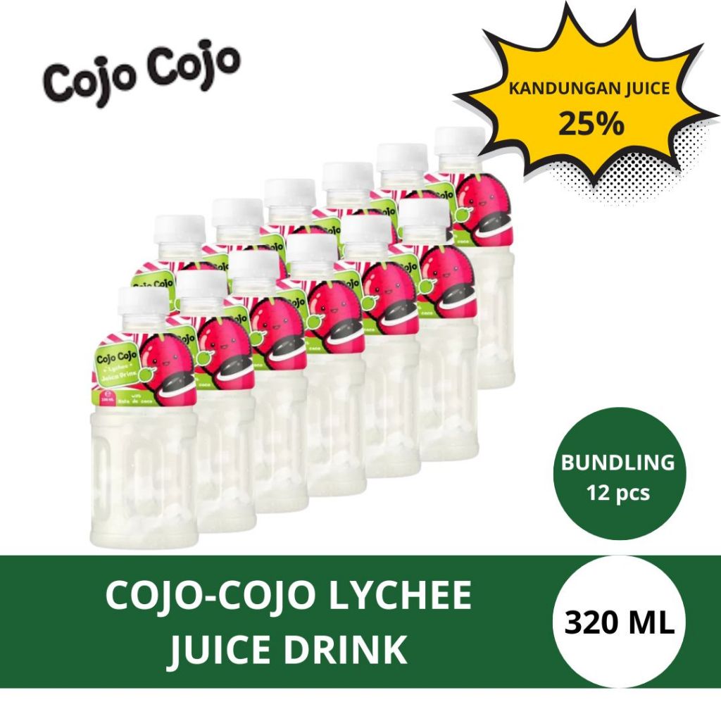 

Cojo-Cojo Lychee Juice Drink With Nata De Coco 320ml (Bundling 12 Pcs)