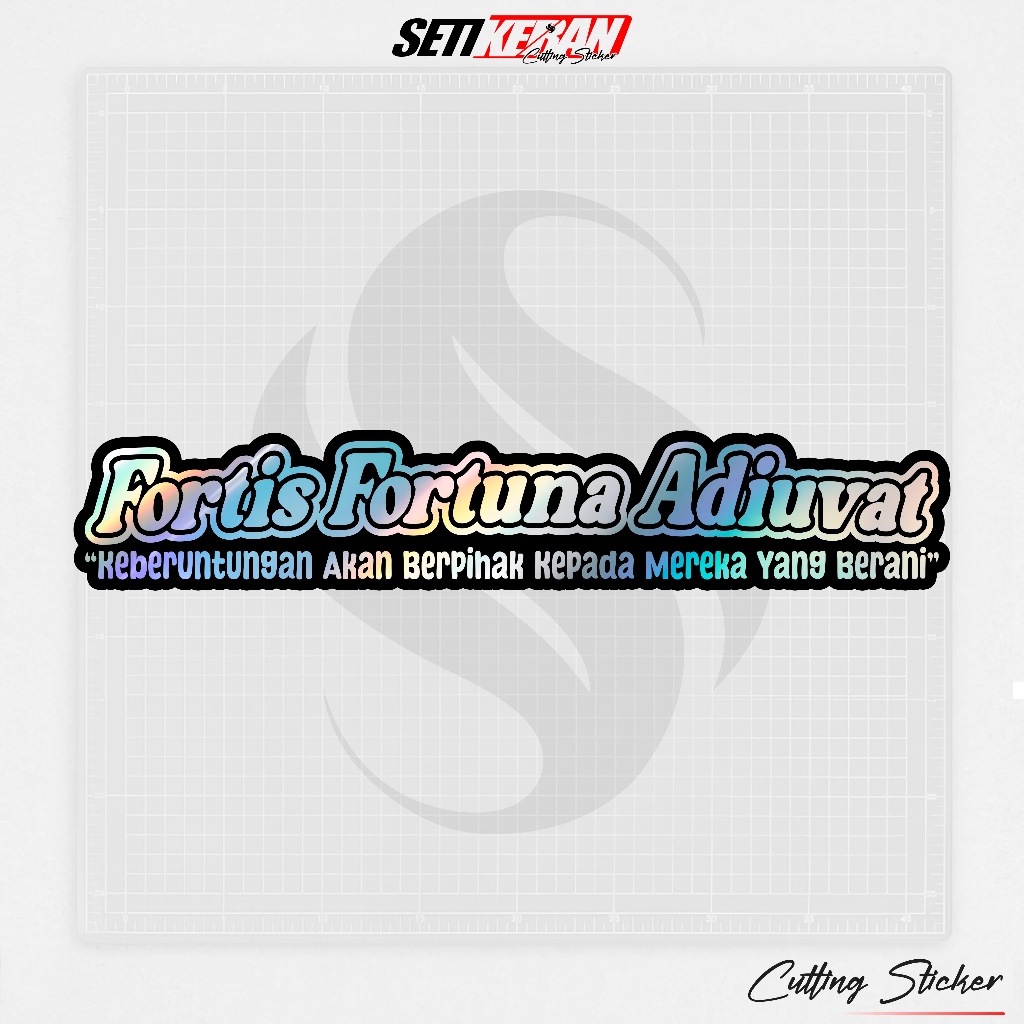 Cutting Sticker Fortis Fortuna Adiuvat Stiker Kaca Mobil Belakang Murah Variasi Kaca Bodi Samping Se