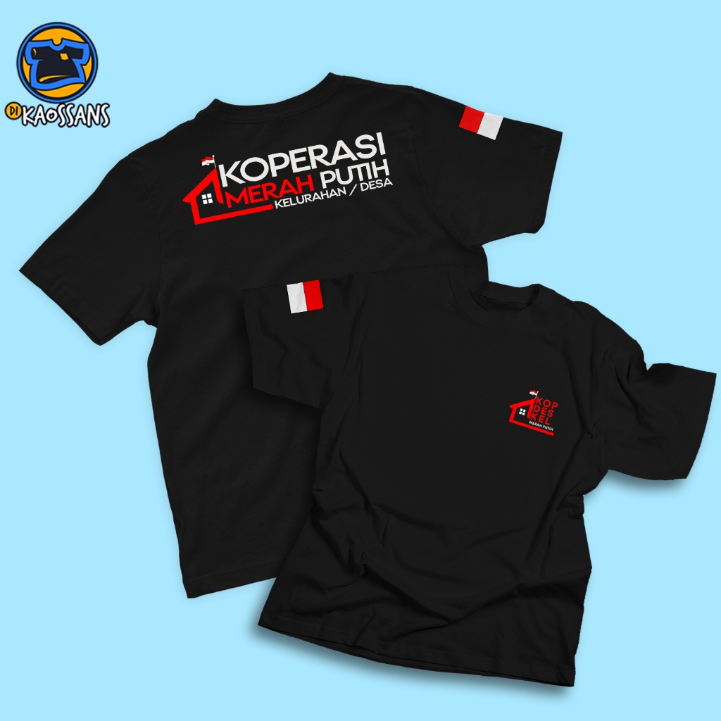 Kaos pria KOPERASI MERAH PUTIH Tshirt baju distro cotton combed 30s UNISEX dikaossans