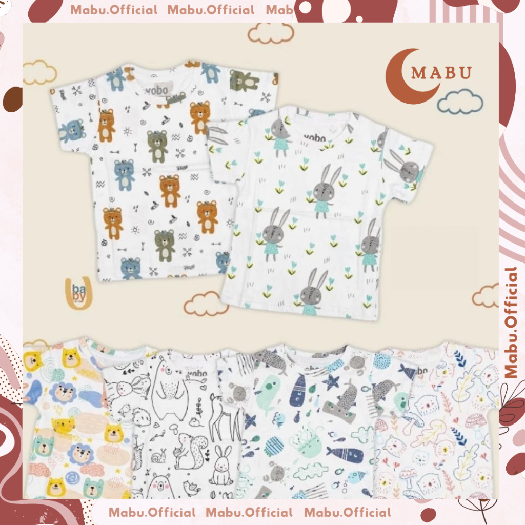 Yobo T-Shirt E-Shirt (EVERYDAY T-SHIRT) by BabyU | Baju Kaos Santai Bayi & Anak (Size Kecil)