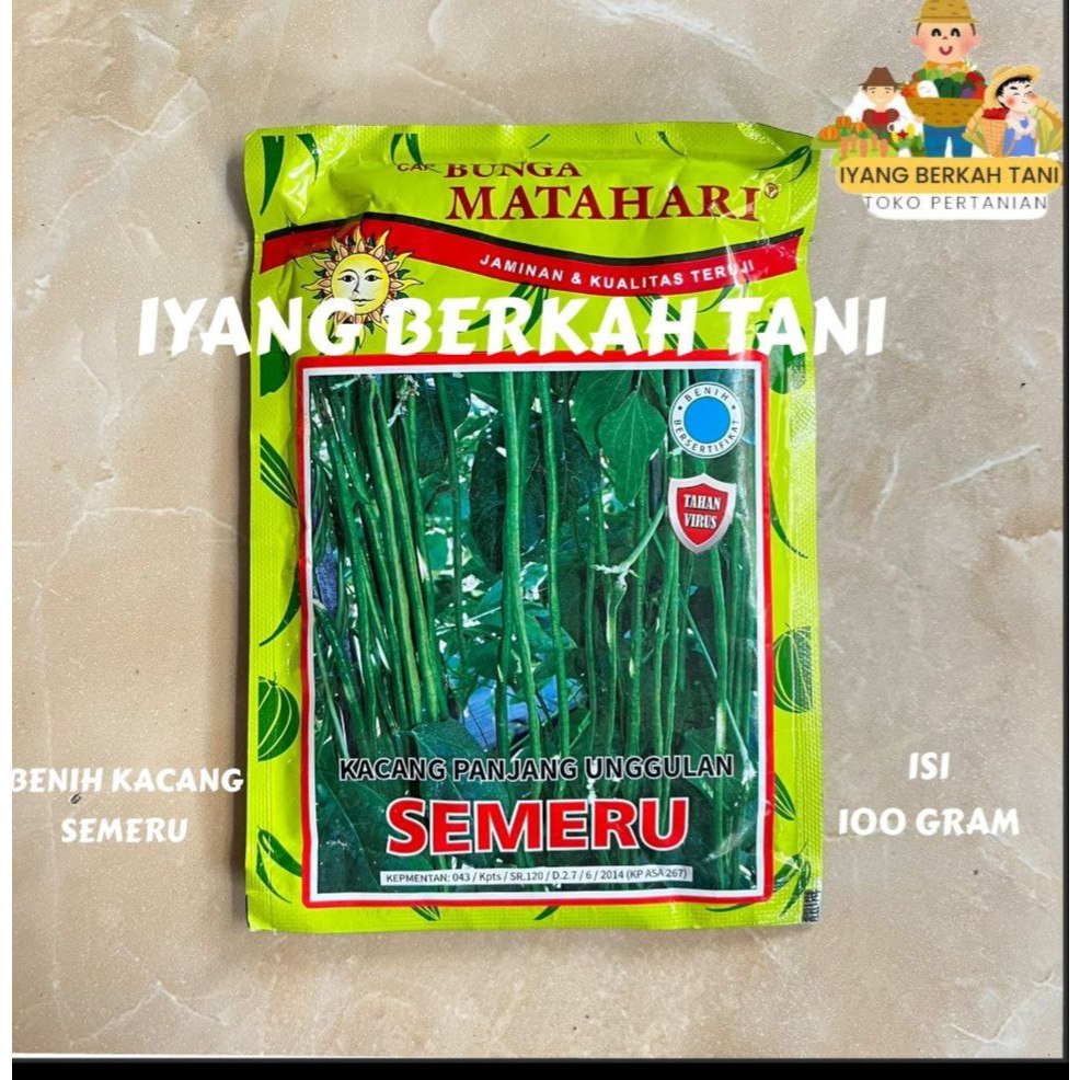 Liceriashop17 Benih Kacang Panjang Semeru 100Gr Unggulan Tahan Virus