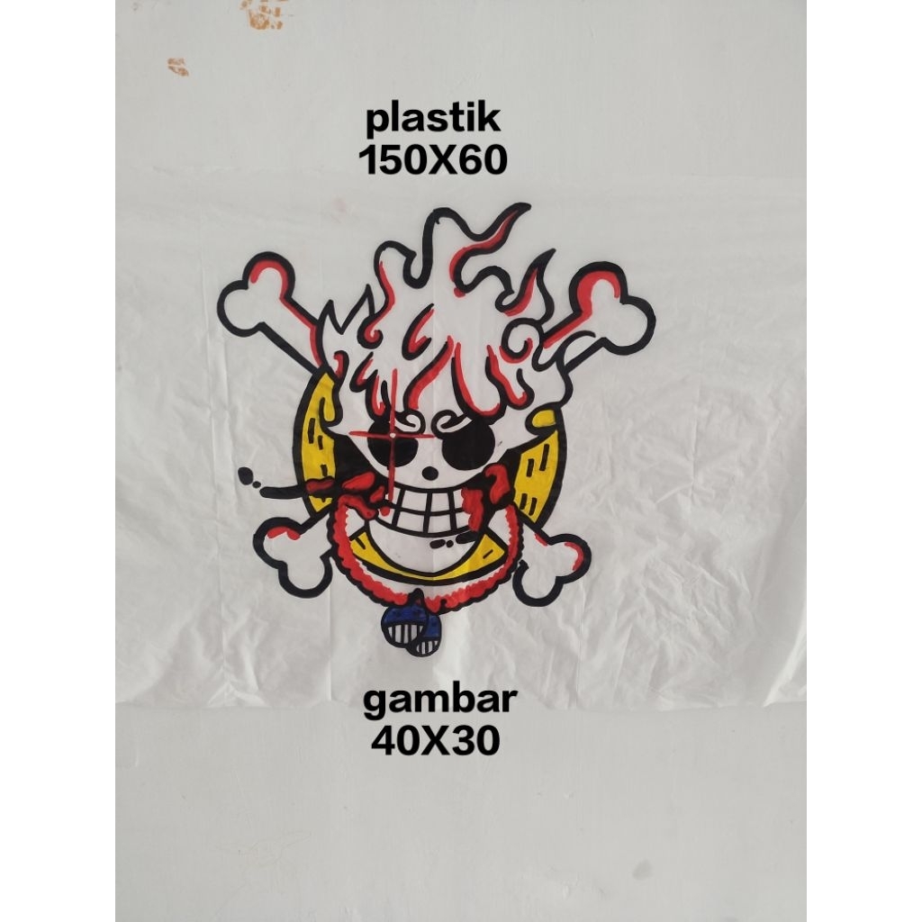 plastik layangan motif bergambar tinggal pasang di layangan