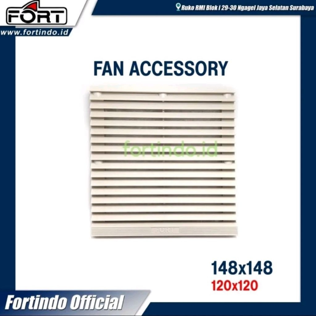 Filter Fan Plastik Model 148x148 (120x120) FORT