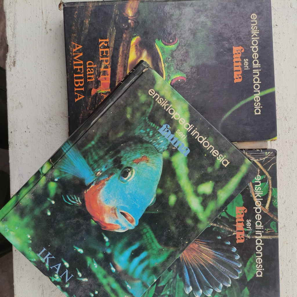 BUKU ENSIKLOPEDIA INDONESIA SERI FAUNA (Reptilia, Amfibia, Ikan, Burung) - Seri langka & Original