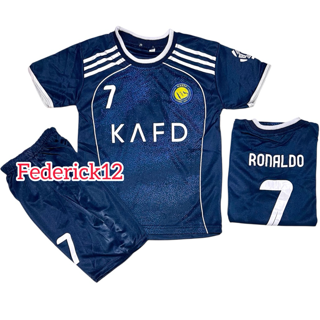 JERSEY BOLA ANAK AL NASSR TERBARU/STELAN BAJU BOLA ANAK AL NASSR/KAOS BOLA ANAK TERMURAH