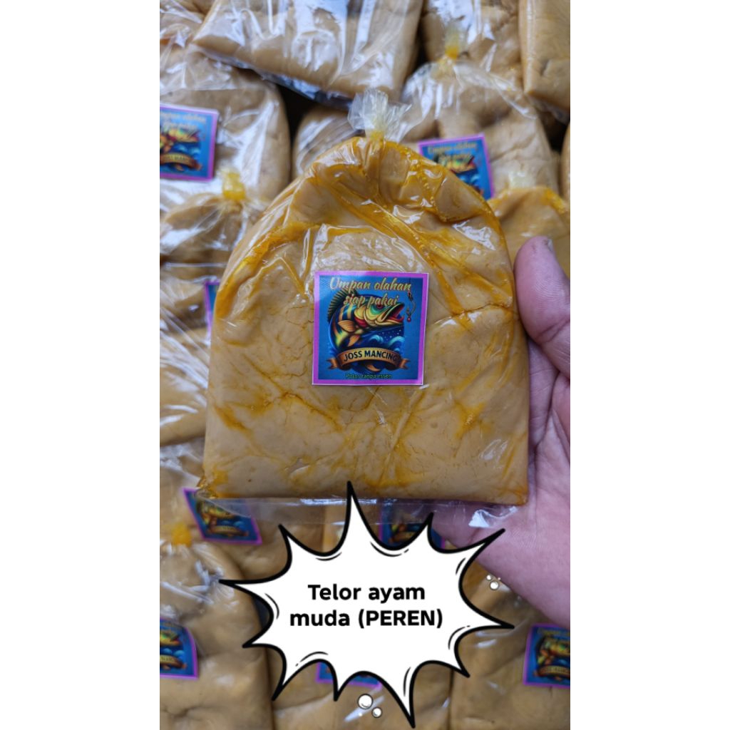 Telor ayam muda (PEREN) Olahan#Umpan pancing galatama dan harian